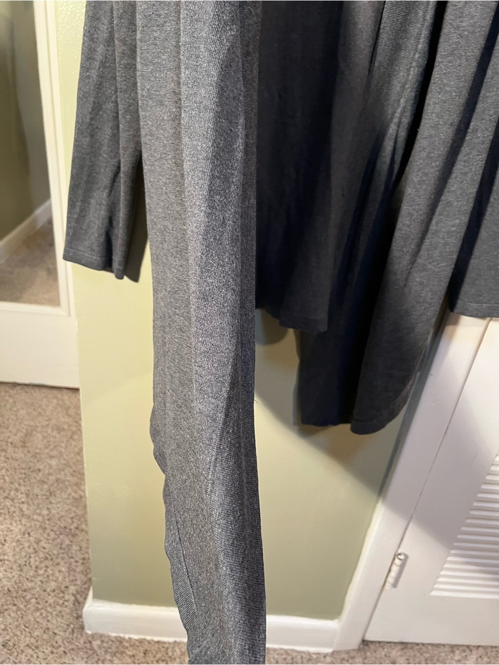 89th & Madison Women's Size XL Open Front Cardigan Sweater Dark Charcoal Gray - Picture 4 of 8